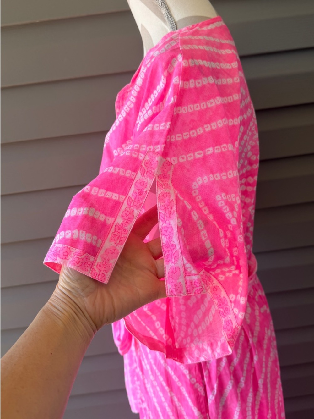NWT- LOLA AUSTRALIA 🇦🇺 NORMAN BANDI COTTON MAXI PINK SZ M - Picture 3 of 12